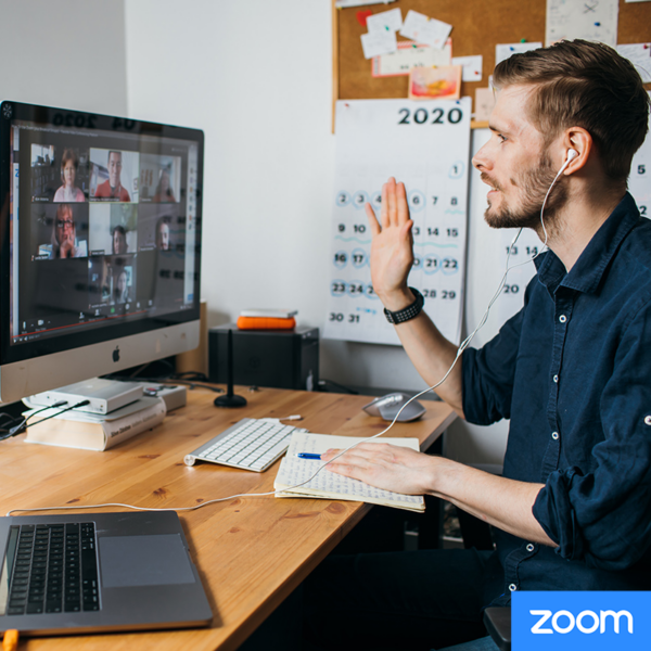Capa de reunião virtual Zoom